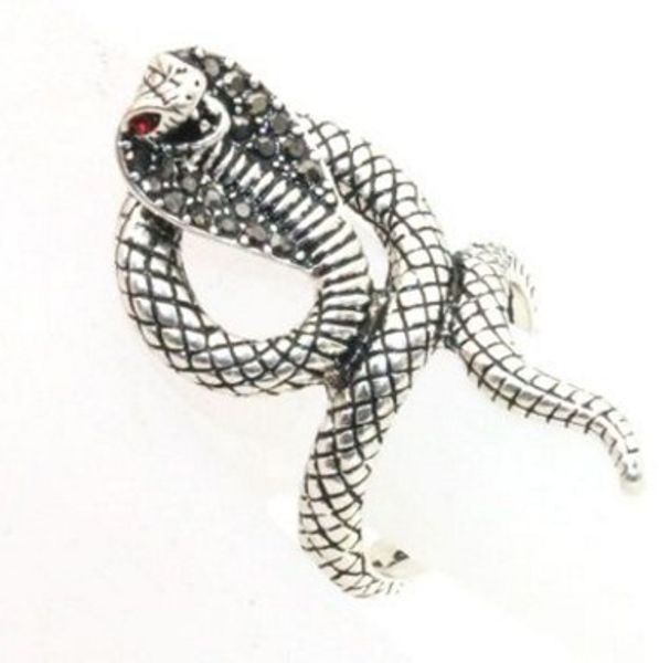 

3pcs/lots noble old 925 silver snake women's ring size 7--9, Golden;silver