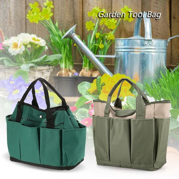 

multi-purpose gardening tote bag home garden tool organizer utility storage bag 9 pockets