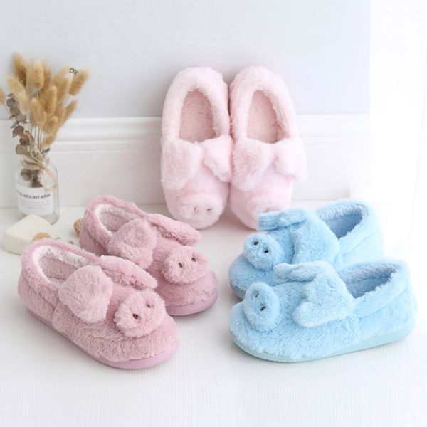 

2019 warm winter slippers indoor home mute cute soft plush ball women interior boots women indoor slippers home mute slipper, Black