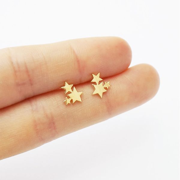 

fashion stud earrings for women girl feamale mixed 8 style boucle d'oreille pendientes mujer jewelry star dinosaur crown earring, Golden;silver