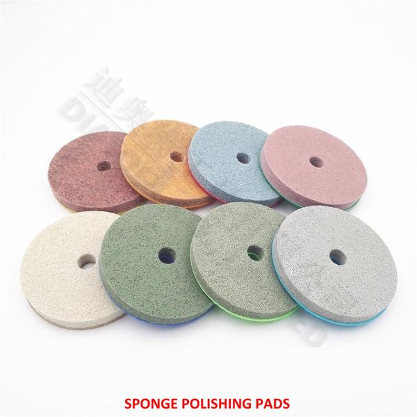 

diatool 8pcs/set 100mm sponge diamond polishing pads for marble artificial stone
