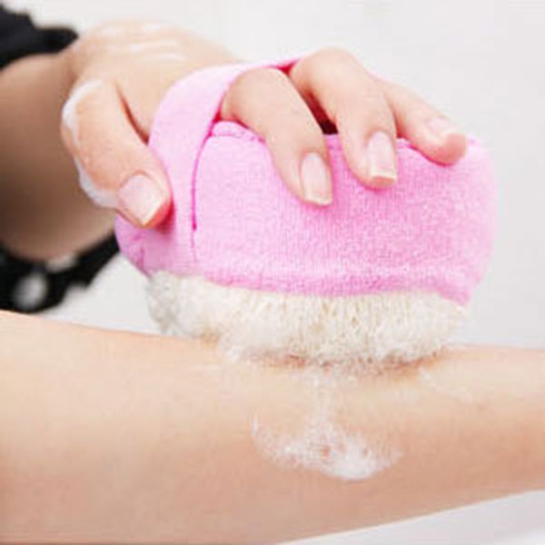 

1 pcs soft fresh natural loofah luffa sponge shower spa body scrubber exfoliator bathing massage brush pad