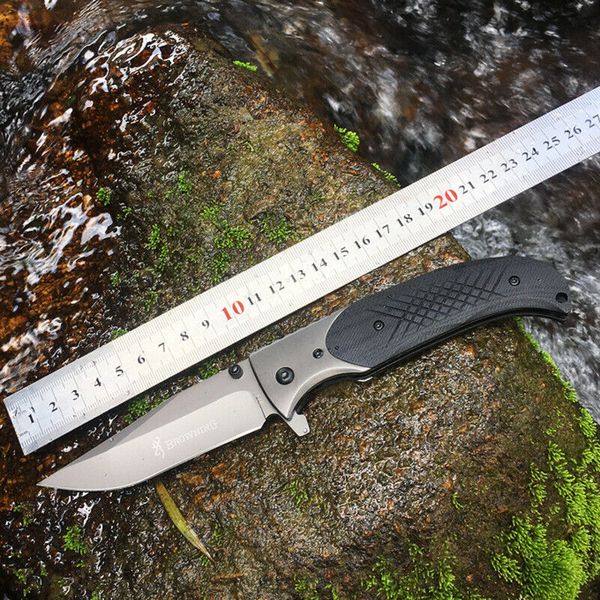 

new browning 377 tactical folding pocket knife 440 blade camping hiking knife wild life self-defense tool