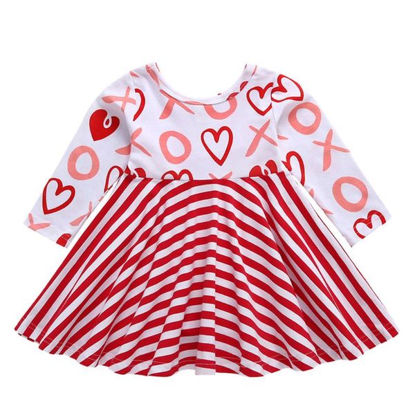 

день baby girl валентина outfit малышей kid baby girl валентина нашивки сердца печати платье принцессы tops сан валентин одежда, Red;yellow