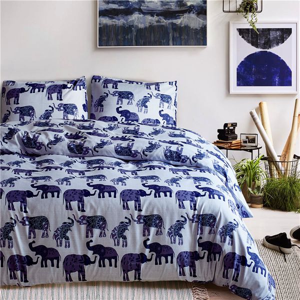 2019 90g Printed Duvet Cover Sets Twin Queen King Size White