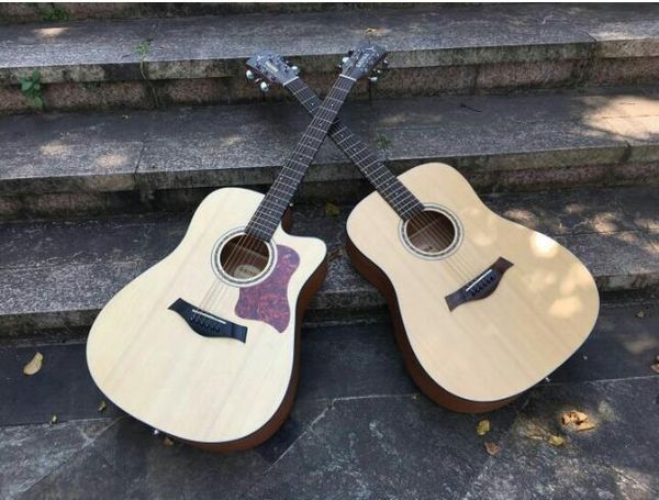 

красивый 41-дюймовый шпон ели акустическая гитара оптовая продажа музыкальных инструментов оптовая продажа акустической гитары