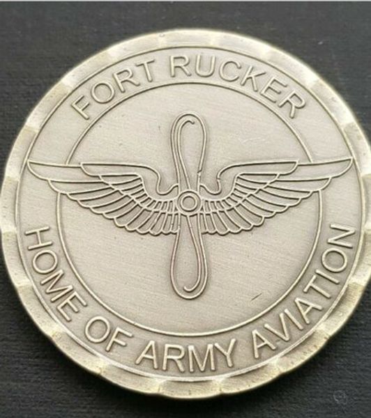 

uh-1 huey fort rucker home of aviation challenge coin coin stand and brand