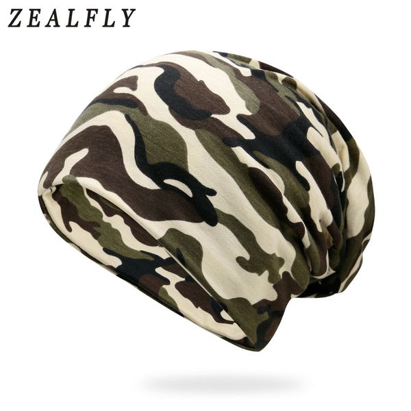 

multifunctional 3 in 1 camouflage scarf neck warmer beanie hat men woman winter hats brand stocking female caps