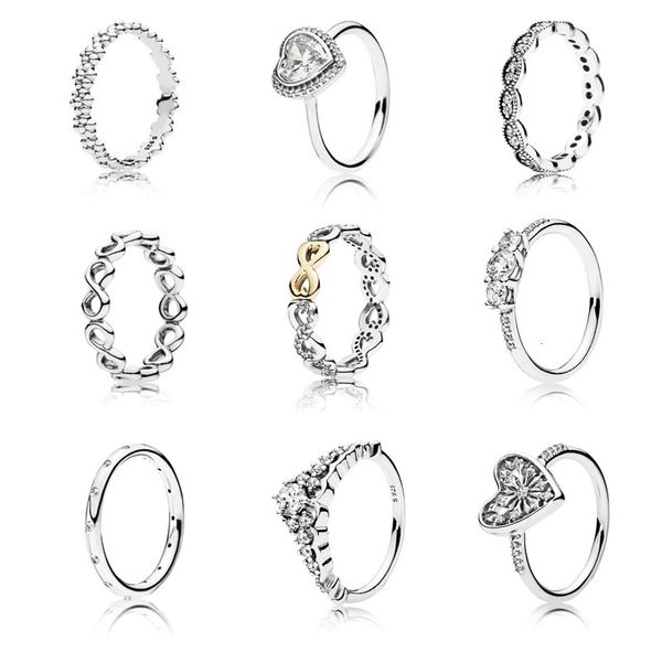 

fashion 925 silver immortal heart corona sartenes wedding ring girlfriend birthday lady jewelry vintage gothic, Slivery;golden
