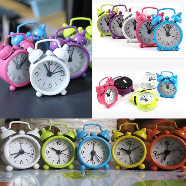 

creative alarm clock cute mini metal small alarm clock electronic small loud despertador reloj despertador g516