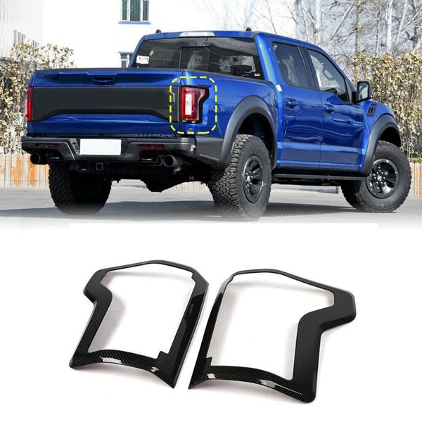

carbon fiber tail light trims lamp cover frame for f150 f-150 2015-2019