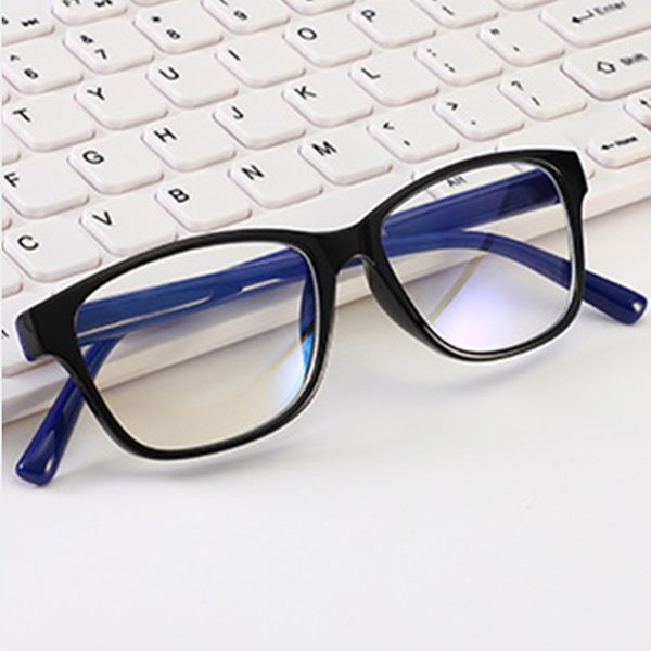 

negative-ion anti blue light glasses men women anti eyestrain eyewear square blocking ray radiation spectacles goggle eyeglasses, White;black