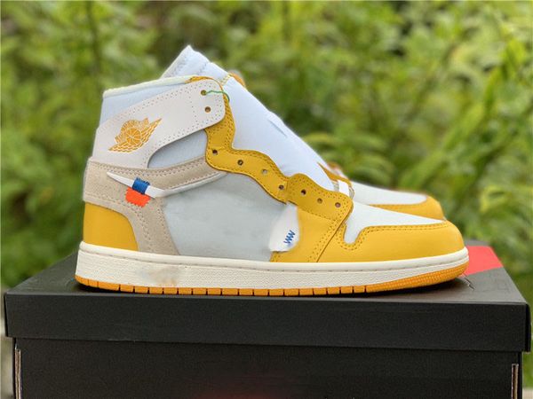 

2020 original off authentic white air 1 high og canary yellow virgil ablohs retro chicago unc powder blue 1s basketball shoes men black tag