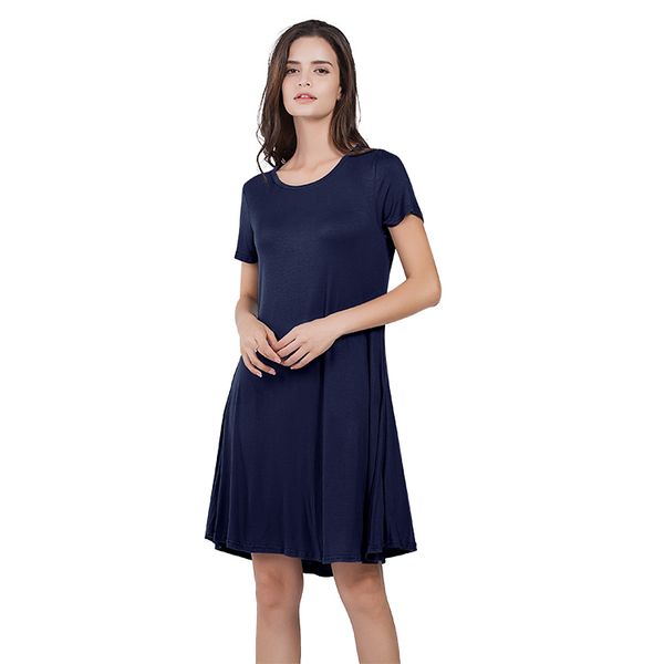 

women's dress women's casual dress solid dress 7 colors s-2xl, Black;gray