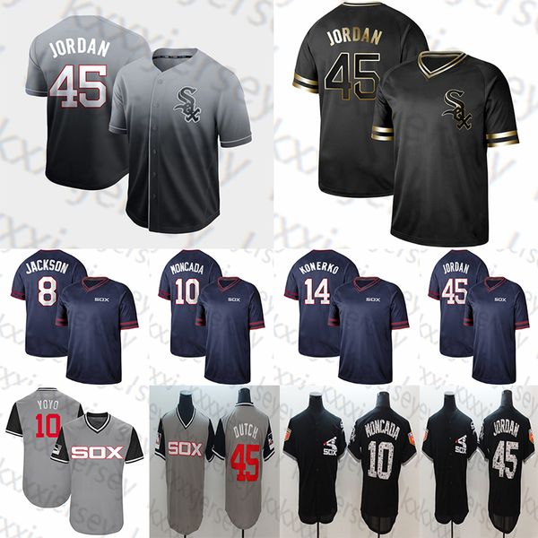 

Chicago White Men's Sox Jerseys Yoan Moncada Yoyo Bo Jackson 4 Paul Konerko 45 Michael Dutch Camo Legend V Neck Fade Gold Baseball Jersey