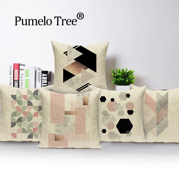 

поп геометрического нордических подушки белого черного декоративных подушки dropshipping чехлы белье подушка контракту домашнего декор
