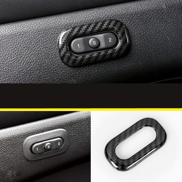 Carbon Fiber ABS Seat Switch Button Cover Trim For Jeep Grand Cherokee 2014-2018