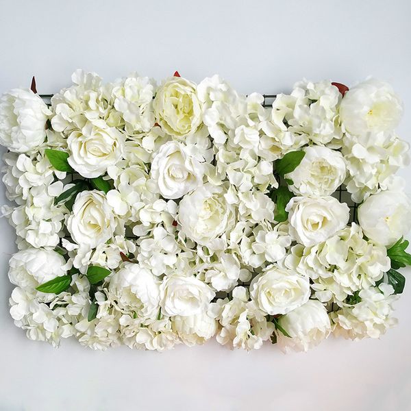 

4060cm white artificial flower wall wedding background decoration rose hydrangea lawn pillar road lead flower silk rose
