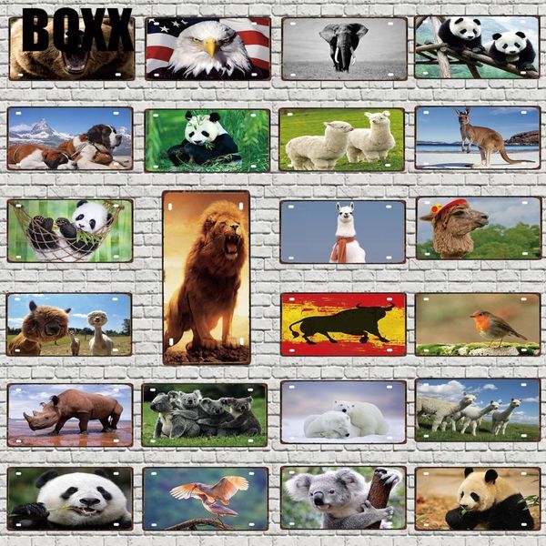 

30x15cm национальное сокровище животное номерной знак путешествия сувенир старинные металлические вывески для настенного искусства магазин р