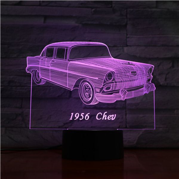 

led night light classic car 3d illusion lampara color changing children kids gift novelty lighting older car table lamp bedroom