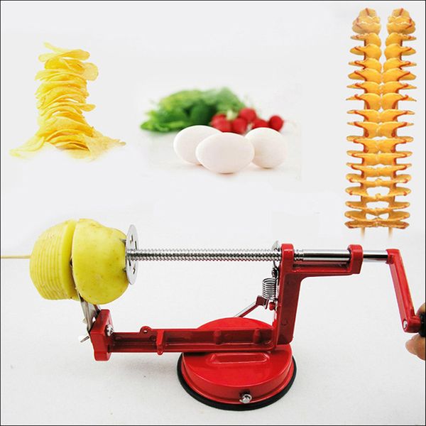 

vegetable tools 1pcs cooking tools stainless steel spiral potato slicer manual twisted potato cuttting machine for batata