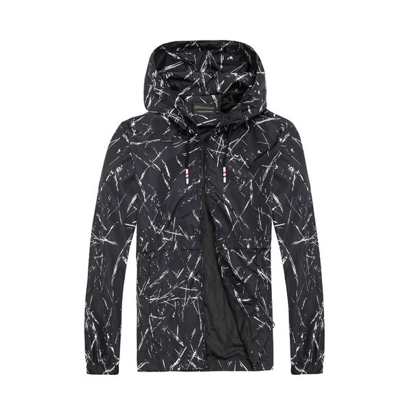 

men's spring jacket 2019 slim loose solid jacket coat stand collar cotton windbreaker outwear black color dots outdoor, Black;brown