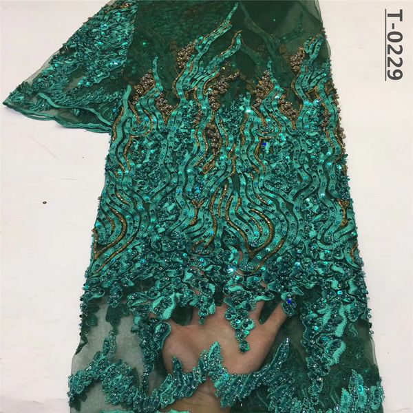 

new design african lace fabric with beads sequins tulle mesh lace for wedding dress french net lace, Black;white