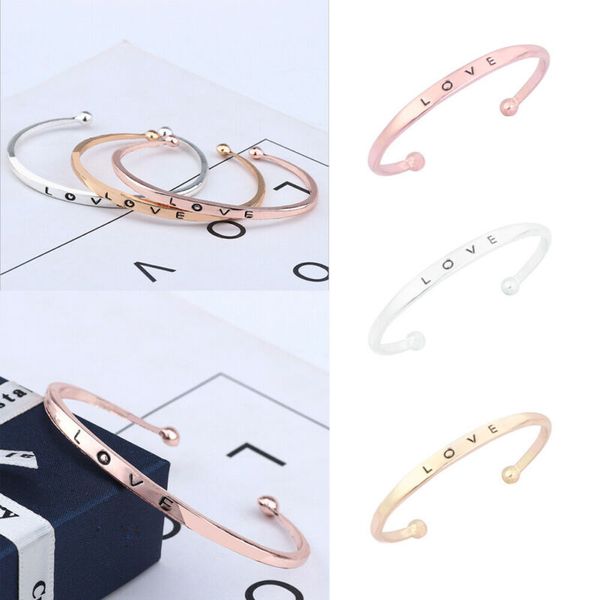 

fashion men women's stainless steel love cuff bangle bracelet wedding party, Blue;gray