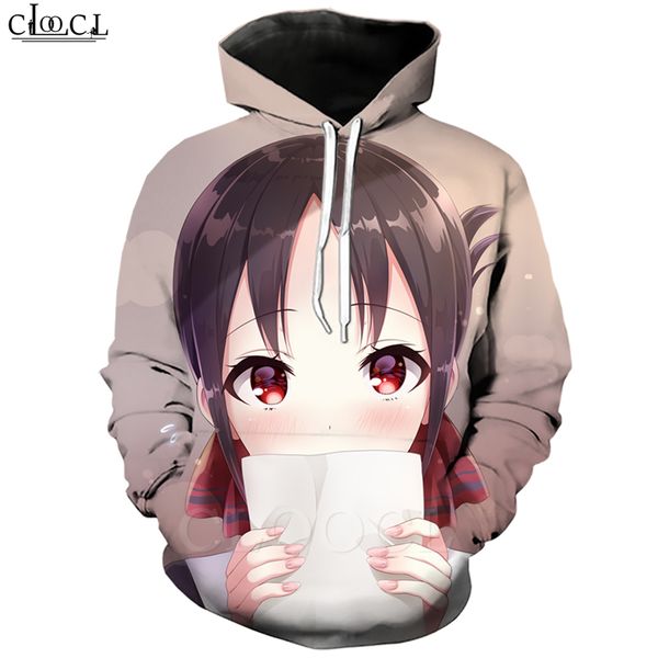 

мода кагуя sama love is war мужская одежда 3d печати толстовка унисекс с длинным рукавом anime girl shinomiya кагуя harajuku с капюшоном пул, Black