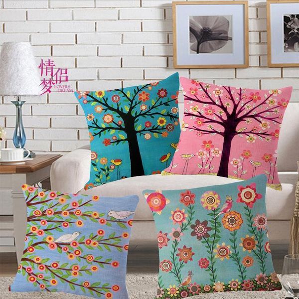 

originality life tree cotton pillow back cushion loose coat gift network agent