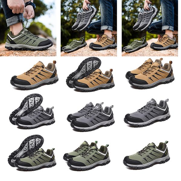 

fashion classical men women hiking shoes breathable style color grey brown green designer trainers outdoor shoes size 39-45, White;red