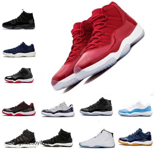 

man basketball shoes sneaker 11 for men space cap and gown gym red velvet heires bred concord legend sports designer shoe chaussure