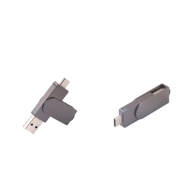 

2x usb type-с флэш-накопитель сплав вращающихся палочек памяти ноутбука ручка для pc 8g