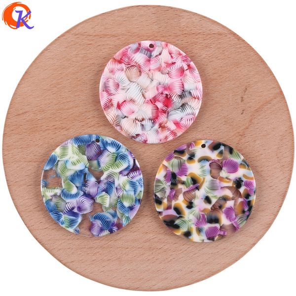 

cordial design 50pcs 35mm jewelry making/earring accessories/diy/round coin shape/acetic acid bead/hand made/earring findings