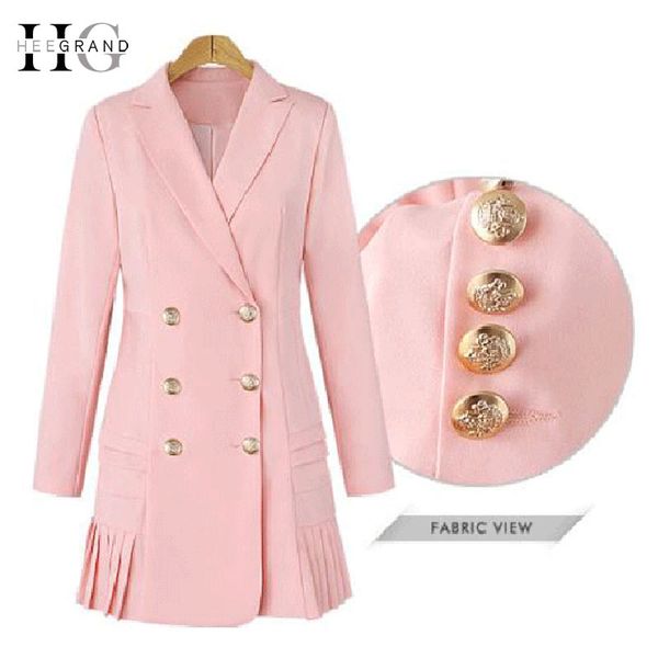 

hee grand office lady women coats formal blazers turn-down collar women trench coats long sleeve double breasted outwear wwx465, White;black