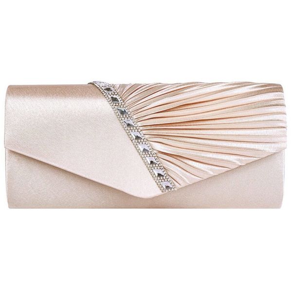 

fggs-women evening bag diamond ruffle party banquet glitter bag for ladies wedding clutches handbag shoulder bag bolsas