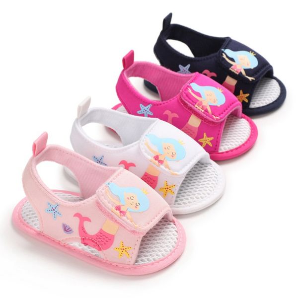 

sandals baby kids sandal girl flower crib shoes summer children breathable anti-slip kid cotton shoes02, Black;red