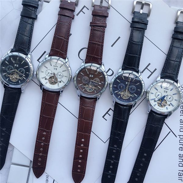 

om1 man automatic mechanical bell watch stainless steel date ross watch men bang watches boat wristwatch, Slivery;brown