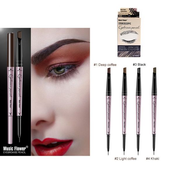 

double-end eyebrow pen waterproof non-dizzy dyeing long lasting eyebrow pencil dropshipping