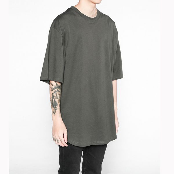 

Heyguys 2017 Extend Hip Hop Street T -Shirt Man Wholesale Fashion Us Size T Shirts Men Summer Short Sleeve Oversize Pure Color