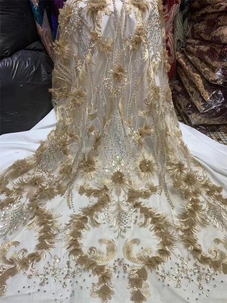 

africa 3d lace fabric 2020 lace fabric bridal nigeria tulle mesh h3642, Pink;blue