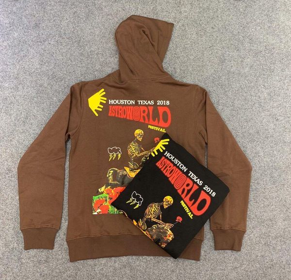

travis scott travis scott astroworld festival hoodie hip hop for men women designer rapper casual fashion pullover xsq, Black