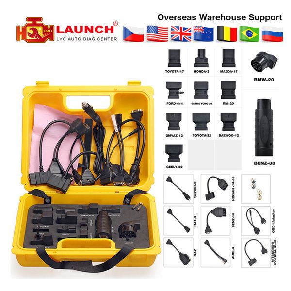 

x431 diagun iv yellow case with full set cables yellow box full adapters for x 431 diagun iv dhl ing