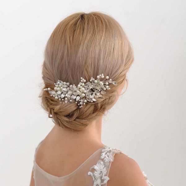 

trixy h42 pearls wedding hair combs bridal hair clips accessories jewelry handmade head ornaments pearls bride headpieces