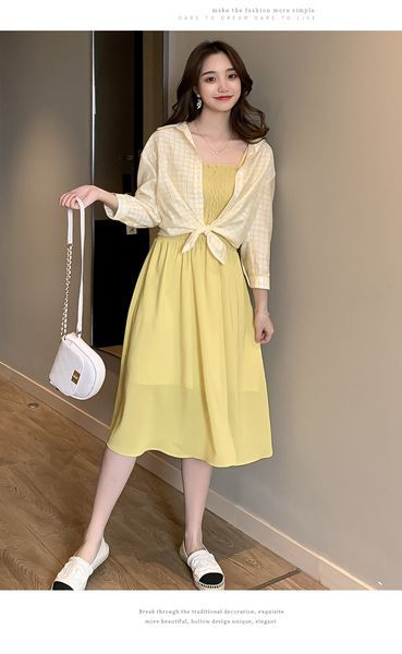 

yellow a word shoulder dress casual, Black;gray