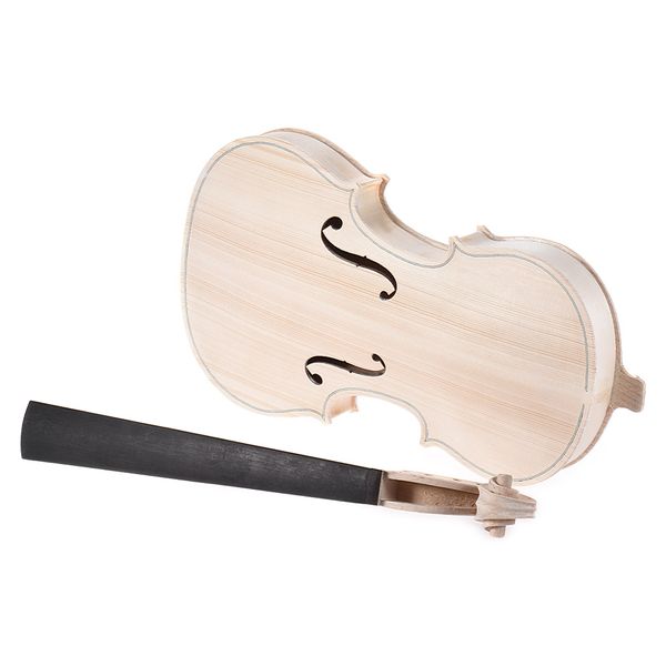 

diy 4/4 full size natural solid wood acoustic violin fiddle kit with eq spruce maple back neck fingerboard aluminum