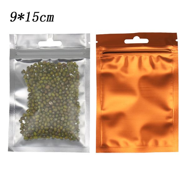 

9 * 15 см resealable молния пластиковый пакет мешок матовый прозрачный термоуплотнение алюминиевая фольга упаковка мешок для хранения продук