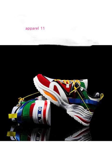 

2019 sport casual shoes lace-up 6cm women man eaf abo sneakers breathable