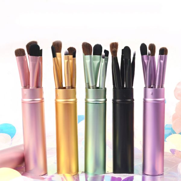 

new 5 pcs eye makeup brushes set eye shadow liner shadow portable brush set brushes kit pony hair makeup tool