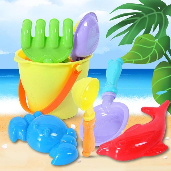 

7pcs kids summer beach sand water bucket spoon pretend play toy set